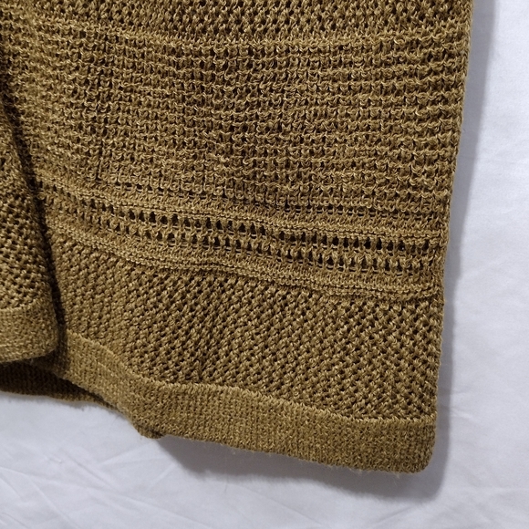 MNG Loose Knit Long Line Cardigan Women's 3XL Tan Boho Retro 90s Y2K Casual - Picture 4 of 7